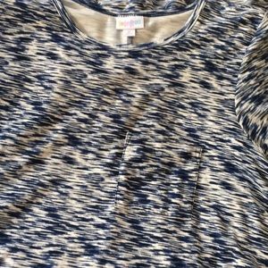 Lularoe M Carly. Navy blue and white. Used.